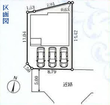 厚木市下荻野　築後未入居戸建の区画図|区画図「厚木市下荻野　築後未入居戸建」