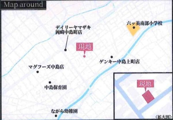 岡崎市中島西町1期　全2棟・2号棟のその他|現地案内図です。