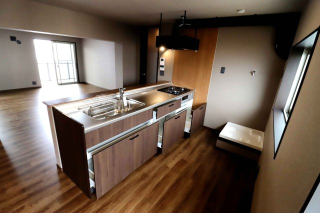 狩口台住宅（明舞（九）団地））のキッチン|コンパクトなキッチンで掃除もラクラク