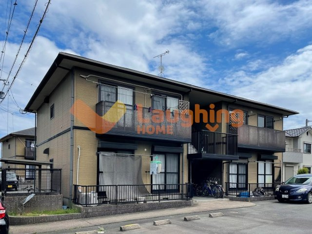 久留米市三潴町田川のアパートの外観|外はこのようになっています