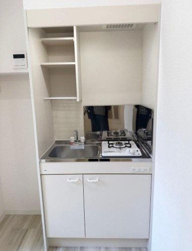 【キッチン】 | 駒込マンション | ガスコンロとなっていますので、簡単な調理には、うれしいです。