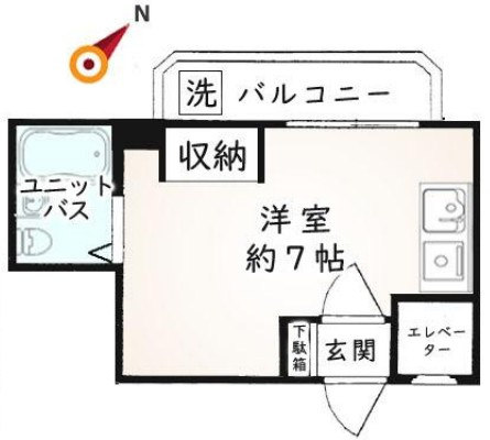 【間取り】 | 駒込マンション | リフォーム済みのワンルームタイプ、自己利用可能です。