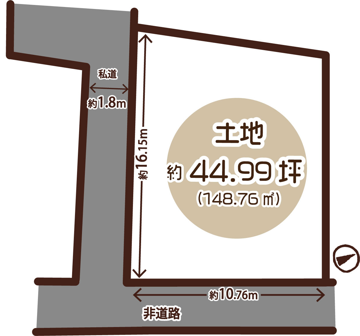 久我石原町　建築条件無土地の区画図