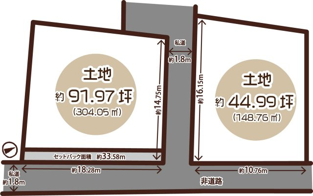 久我石原町　建築条件無土地の土地図