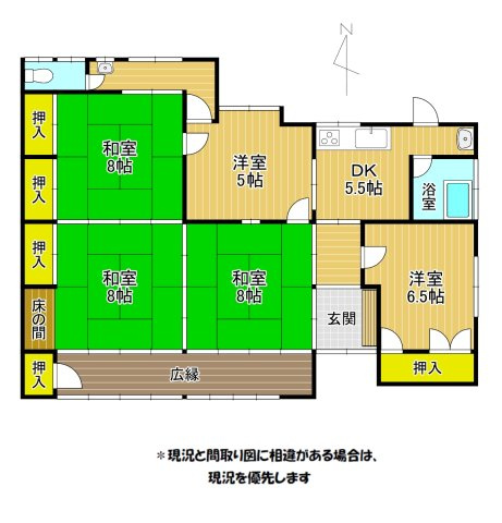 【間取り】 | 玉名市岱明町下沖洲 