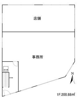【間取り】 | 足立区竹ノ塚　１棟マンション　竹ノ塚駅７分 | 1F　200.88㎡