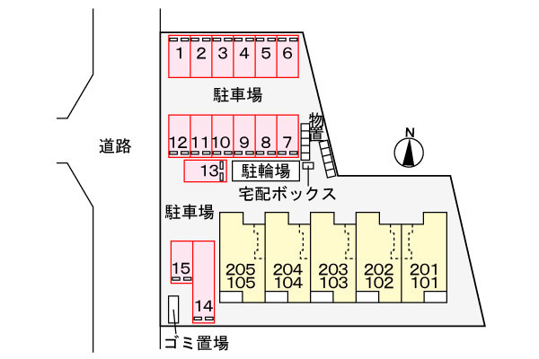 プリティハウスＹ４の区画図