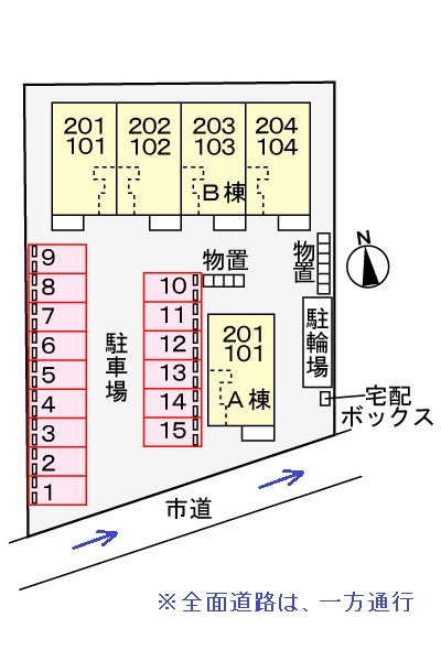 アルヴィータＢの区画図