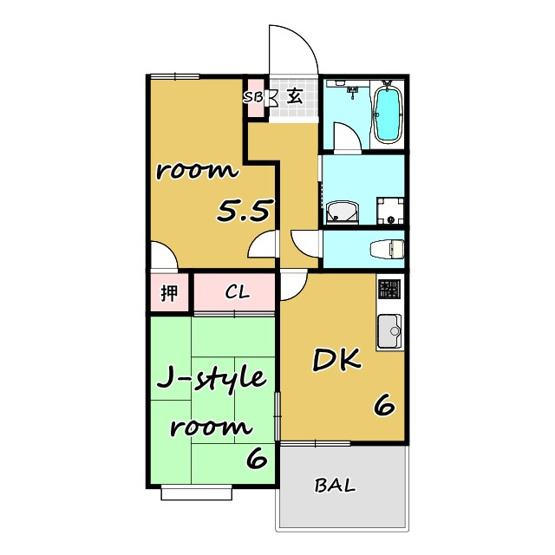 【間取り】 | 富士ハイツ | ★日当たり良好★バス・トイレ別★独立洗面台★CATV★