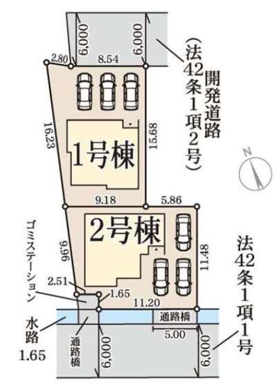 【区画図】 | 姫路市北原6期（全2棟）2号棟 | 2号棟です。