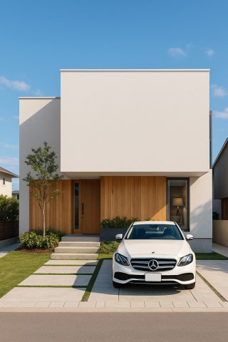 38坪×自由設計×交通利便◎の完成予想図|D号地（111.23㎡）
 【奥行きのある使いやすい区画】
2～3LDK＋WICのプランが可能で、ランニングコストも抑えやすい区画。
ライフスタイルに合わせた構成が可能。