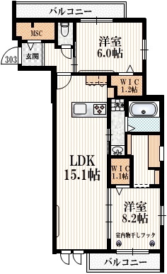 ココン北沢の間取り