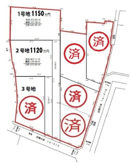 【区画図】 | 前橋市中内町分譲地 | 残り2区画です。