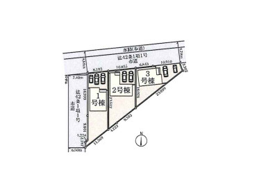 川島町上伊草　新築一戸建て　リーブルガーデン　01の区画図|1号棟