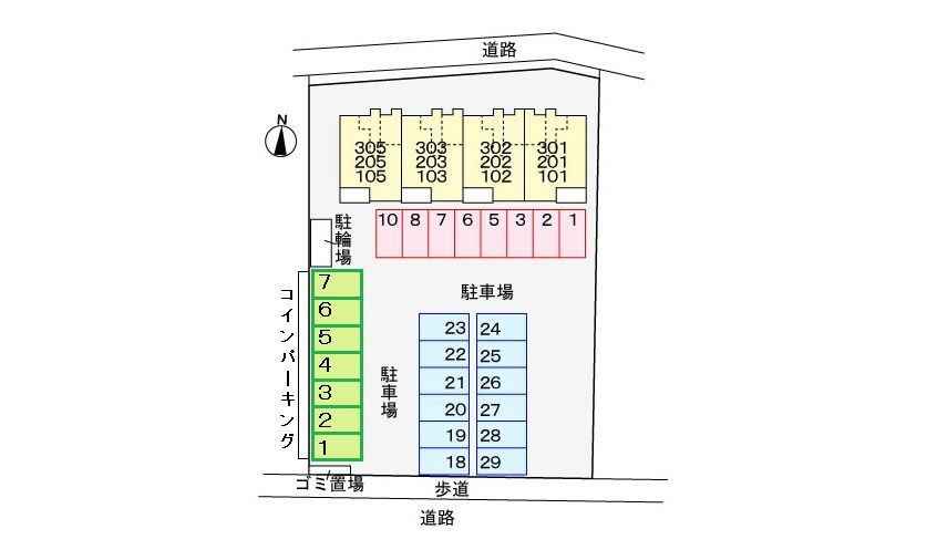 パークサイド１２番館の駐車場