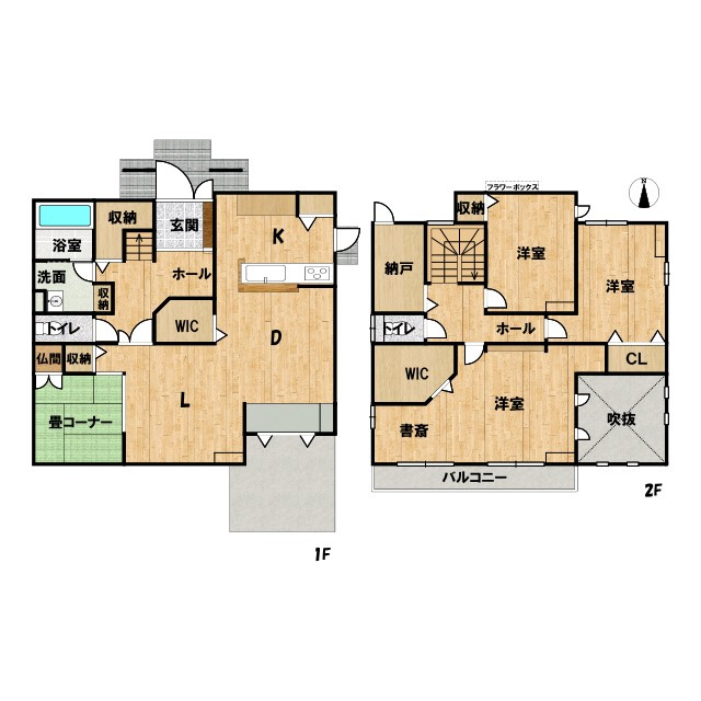 中古戸建　上大島町の間取り