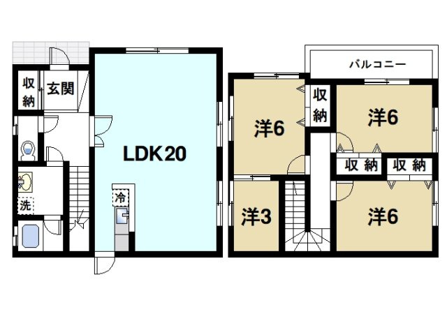 ウエストガーデン　Ｂの間取り|広いリビングと快適な間取りが魅力的です