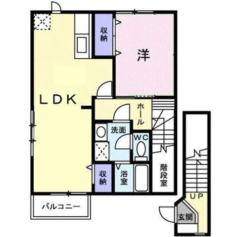 メゾンサンパティーク　Ａの間取り