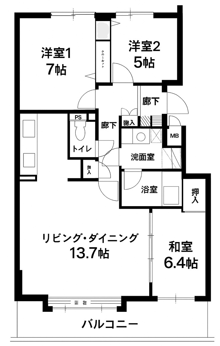 リバーサイド元町館の間取り