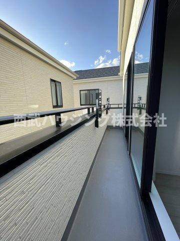 【仲介手数料無料】所沢市上新井全８棟Ｆ号棟　所沢市の新築住宅なら西武ハウジングのバルコニー