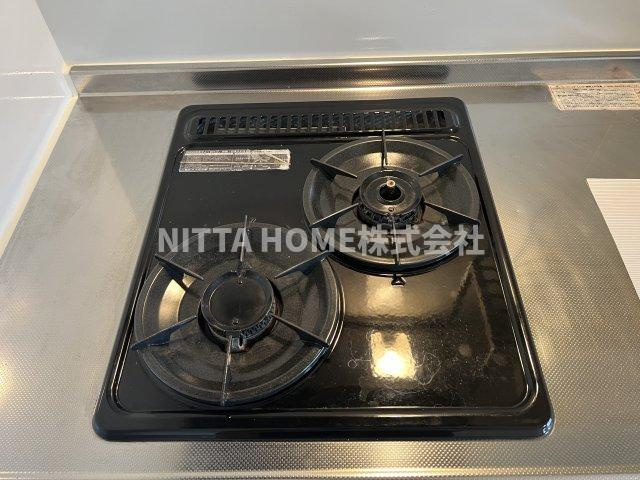 バーロハイツのキッチン|ガスコンロ付きですぐにお料理が始められます☆