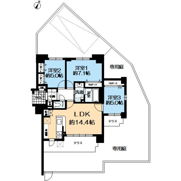 エヌヴィ御影ガーデンズの間取り