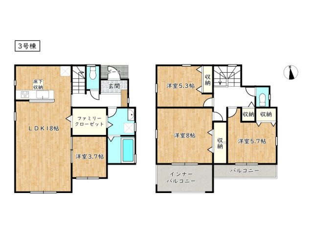 【間取り】 | 太子町矢田部4期／全3棟