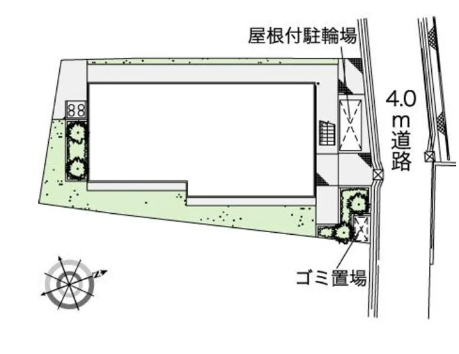 レオパレスロフテージミドリの区画図