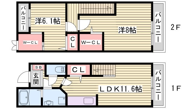 クレール有瀬の間取り