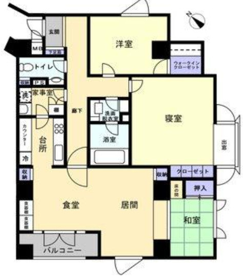 パレロワイヤル夕陽ヶ丘離宮の間取り