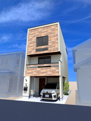 【外観パース】 | 墨田区横川１丁目の新築戸建 | 外観イメージパース