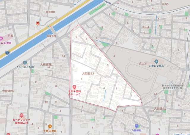 【地図】 | 石巻市大街道北四丁目16-78