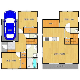 【間取り】 | 岸野町　新築一戸建 | ３ＬＤ+ＷＩＣ！暮らしやすい間取りですので、子供部屋や趣味のお部屋も作れますね♪ 資料請求だけでもお気軽にお問い合わせください！