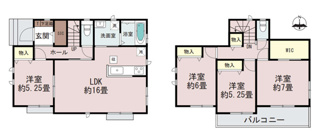 【間取り】 | 千葉市花見川区こてはし台六丁目　新築分譲住宅 | 千葉市花見川区こてはし台６丁目　４LDK