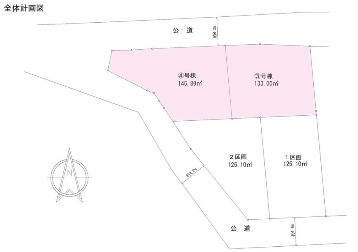 横浜市港北区篠原台町 新築戸建て【仲介手数料無料】カースペース2台の区画図