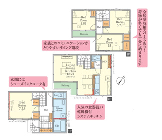 【間取り】 | 川口市柳崎　新築戸建　2号棟