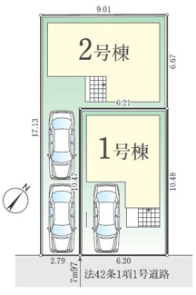 【区画図】 | 川口市柳崎　新築戸建　2号棟