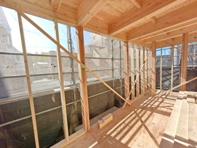 【完成予想図】 | 売地/碑文谷3丁目 | 温かみのある木目調フローリングとアクセントクロスが魅力の洋室