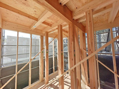 【完成予想図】 | 売地/碑文谷3丁目 | オープン型のシューズクローゼットは、ベビーカーを置いたり、縦の長いブーツを仕舞ったりと重宝する広さ
