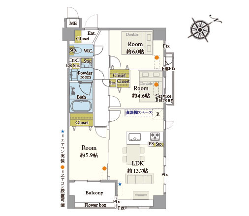 センター南駅から6分！南東向き・角部屋　～マイキャッスルセンター南～