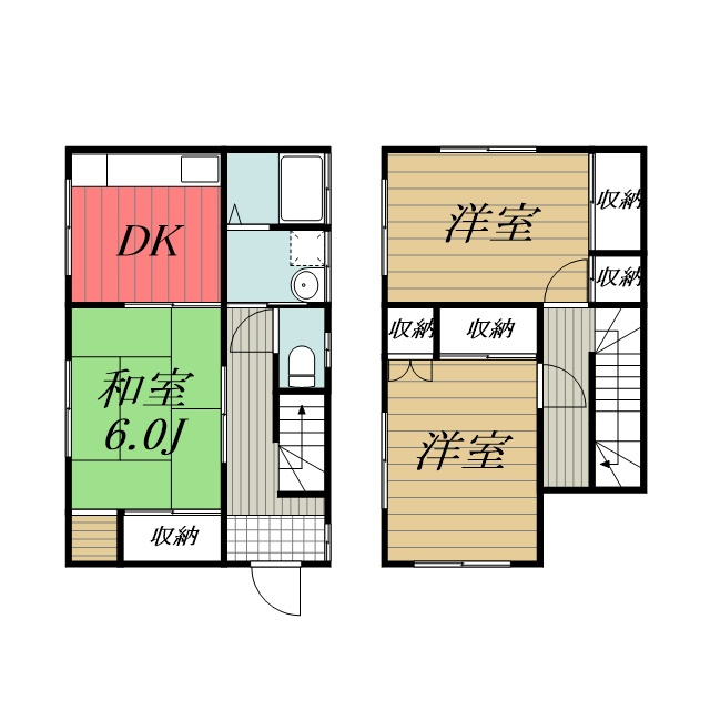 【間取り】 | 大網白里市南横川貸家