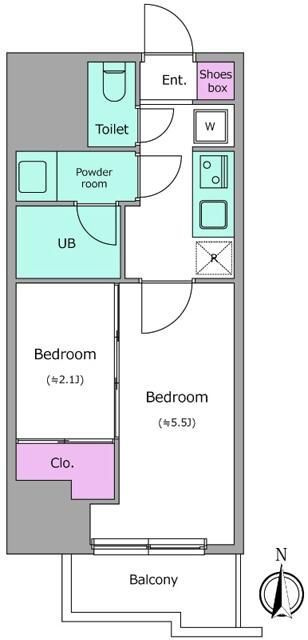 ドゥーエ亀戸Ⅲの間取り
