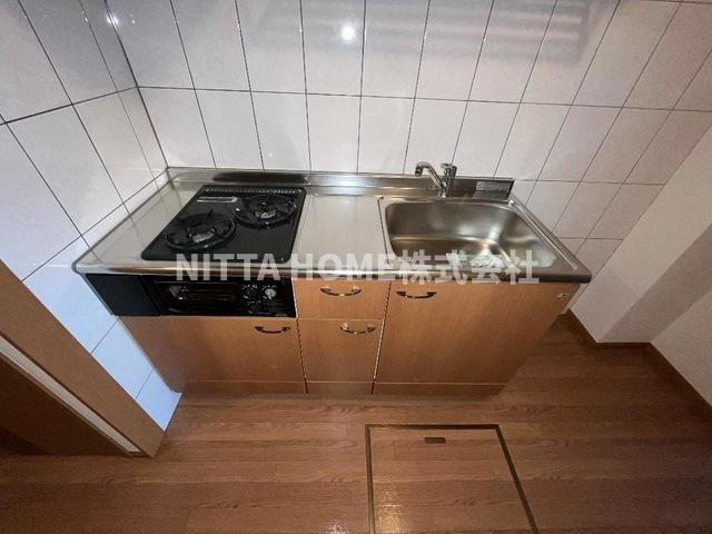 昴ーすばるーのキッチン|２口コンロ＆グリル付きのキッチンです(^^♪