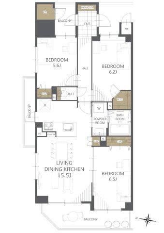 【間取り】サーパス高田 