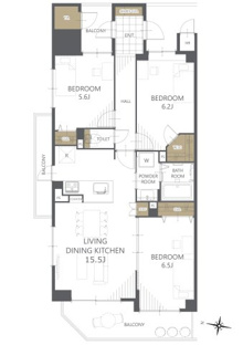 【間取り】サーパス高田 