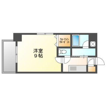 Ｌｅ　ｃｕｂｅ富田町の間取り