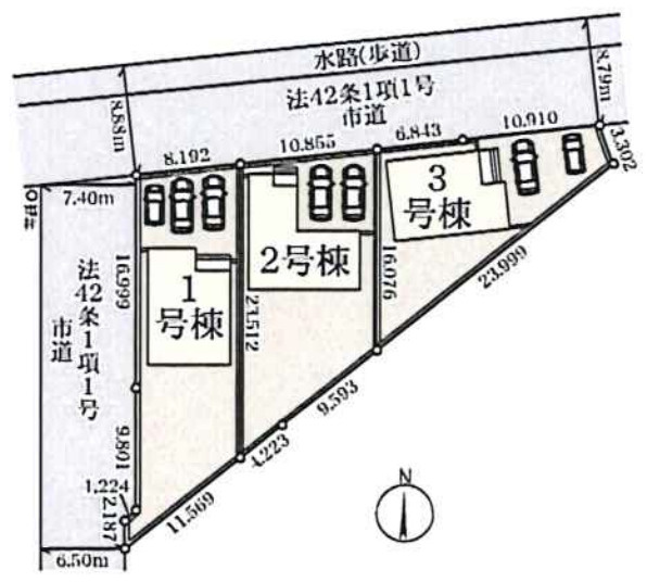 【区画図】 | 川島町上伊草　Livele Garden.S　新築戸建　全3棟　3号棟