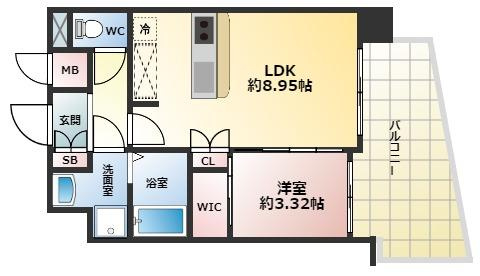 セレニテ甲子園プリエの間取り