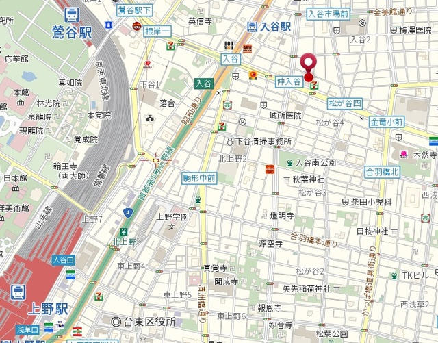プラティーク・入谷の地図|★案内図★
