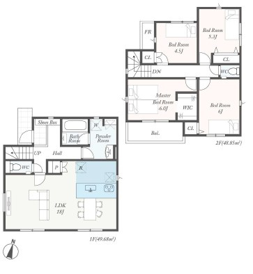 【間取り】 | 秦野市渋沢　新築戸建て残1棟　小田急線「渋沢駅」まで歩11分 